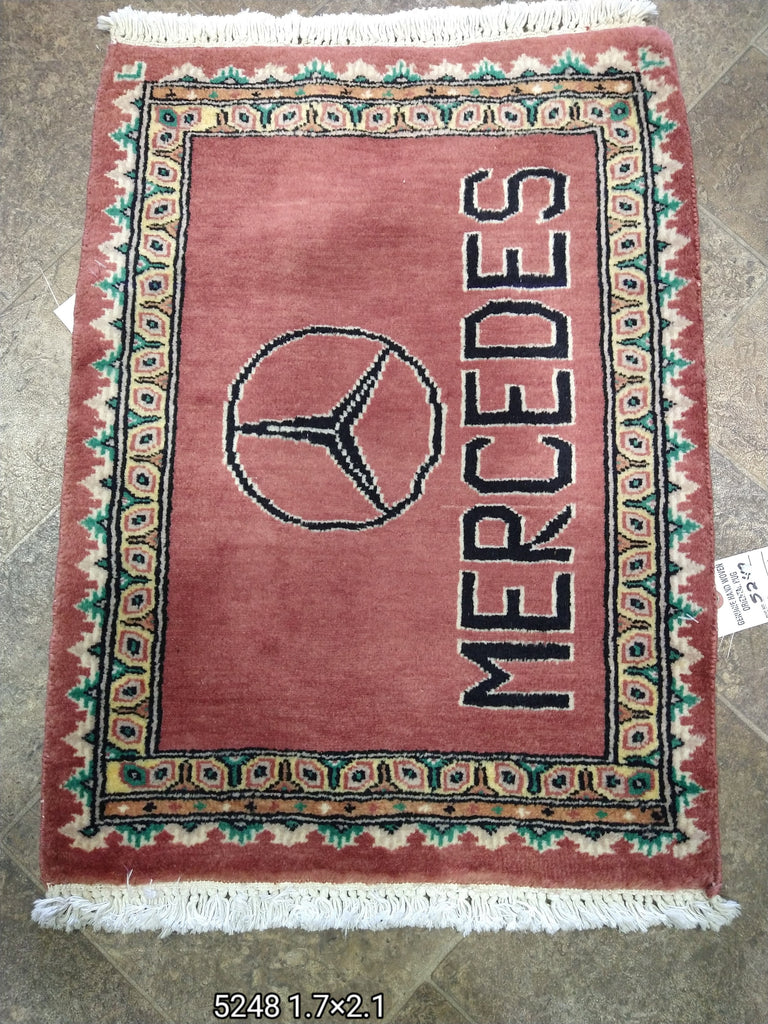 2' x 2' Mercedes Benz Mat Hand-knotted Rug #5248