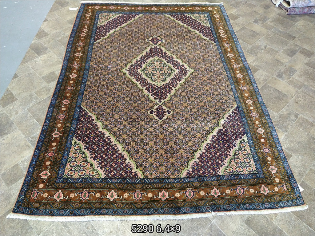 6 x 9 Persian Ardabil Rug Mahi Herati #5290