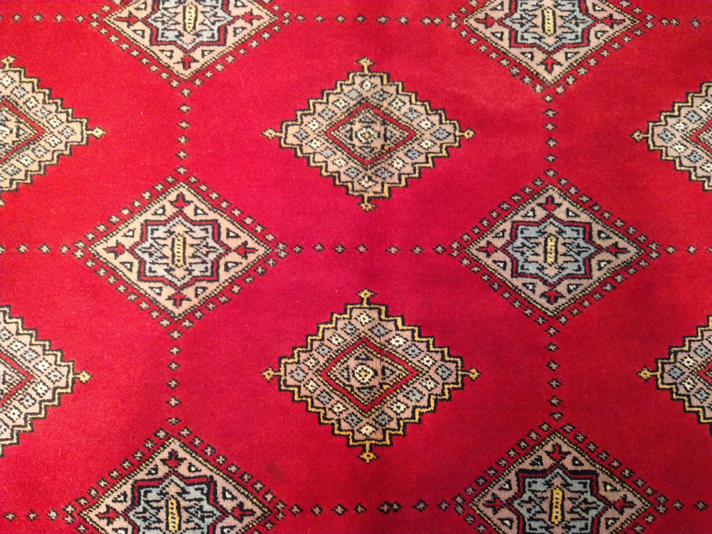 6 x 9 Jaldar Hand-Knotted Pakistan Red Rug#5312