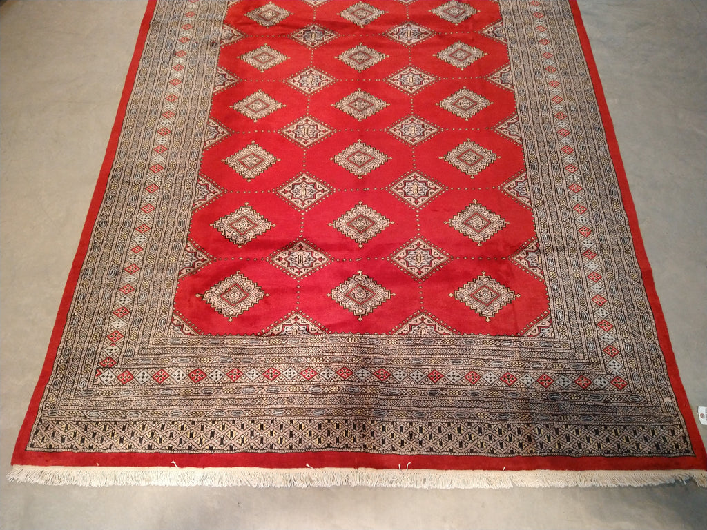 6 x 9 Jaldar Hand-Knotted Pakistan Red Rug#5312
