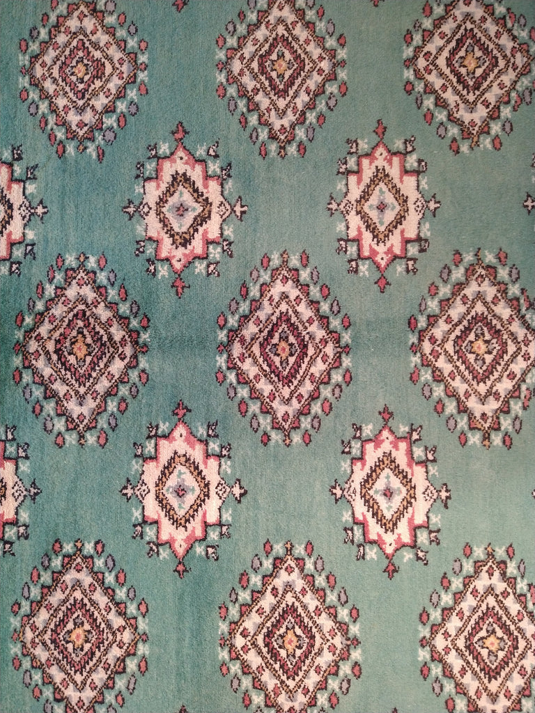 8 x 11 GREEN DIMAOND JALDAR RUG Hand-knotted Pakistan Fine Neat Wool #5314