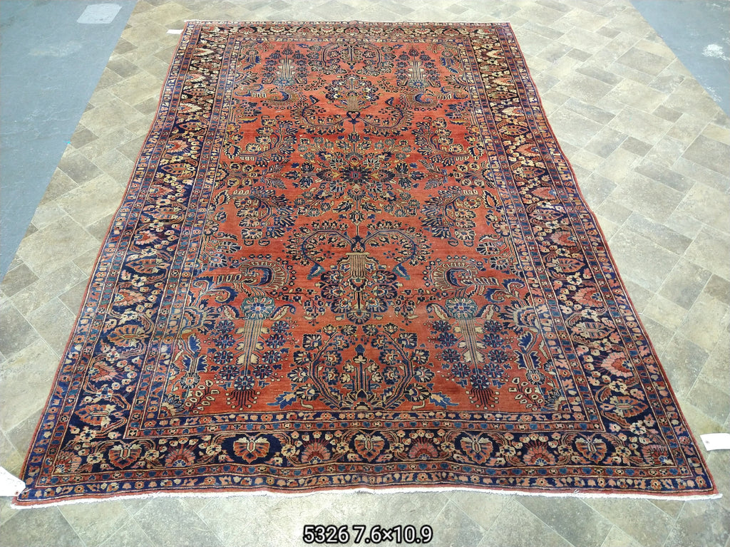 7 x 11 ANTIQUE PERSIAN SAROUK Grandma RUG #5326
