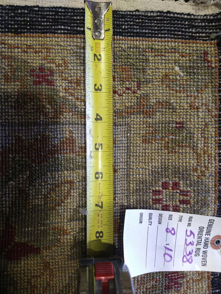 8 x 10 BLACK Zigler Rug Natural Wool #5338