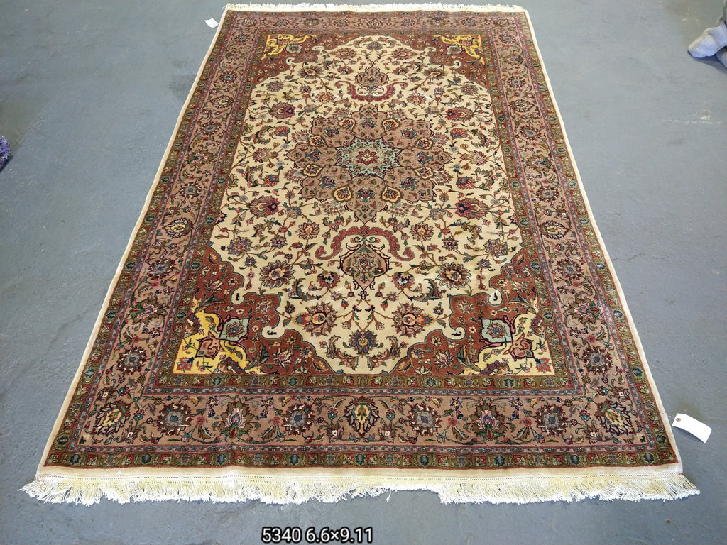 6 x 10 Authentic Quality Persian Tabriz High Quality Rug 400 KPSI Wool and Silk #5340