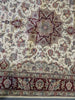 Load image into Gallery viewer, 6 x 9 Wool and Silk Rug IVORY BURGUNDY #5345
