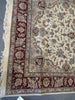 Load image into Gallery viewer, 6 x 9 Wool and Silk Rug IVORY BURGUNDY #5345
