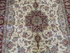 Load image into Gallery viewer, 6 x 9 Wool and Silk Rug IVORY BURGUNDY #5345