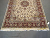 Load image into Gallery viewer, 6 x 9 Wool and Silk Rug IVORY BURGUNDY #5345