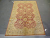 Load image into Gallery viewer, 6 x 9 Chobi rug Coral Rust Gold #5346
