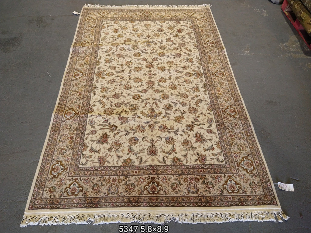 6 x 9 Wool and Silk Fine Rug HAPPY COLORS #5347