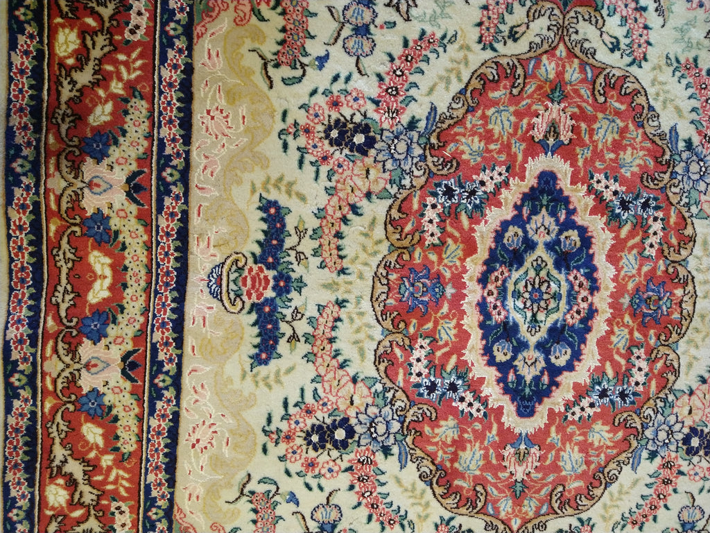 5 x 8 Fine Persian Tabriz Rug Wool Silk #5348