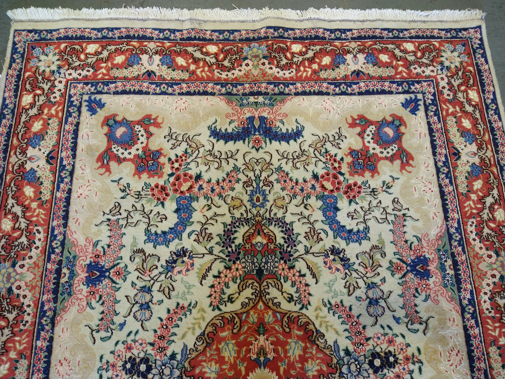 5 x 8 Fine Persian Tabriz Rug Wool Silk #5348