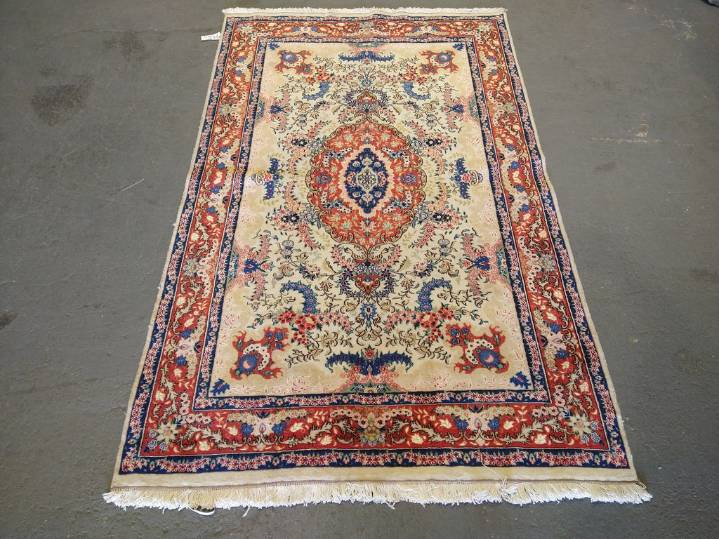 5 x 8 Fine Persian Tabriz Rug Wool Silk #5348
