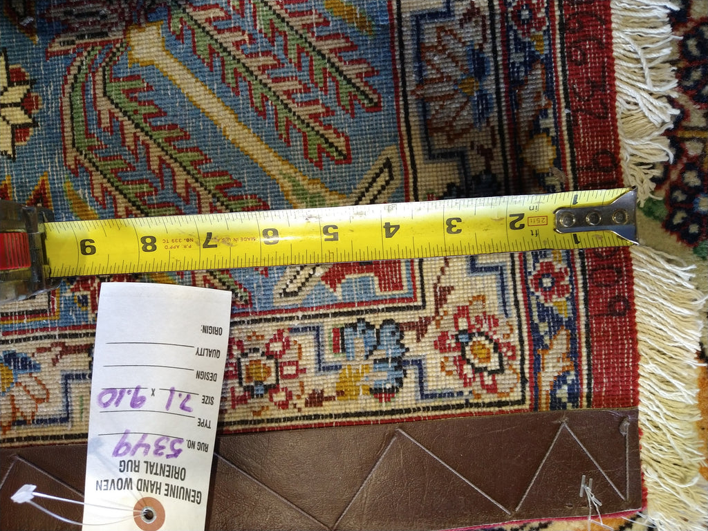 7 x 10 Fine Weave Persian Tabriz Rug CORAL 400 KPSI #5349