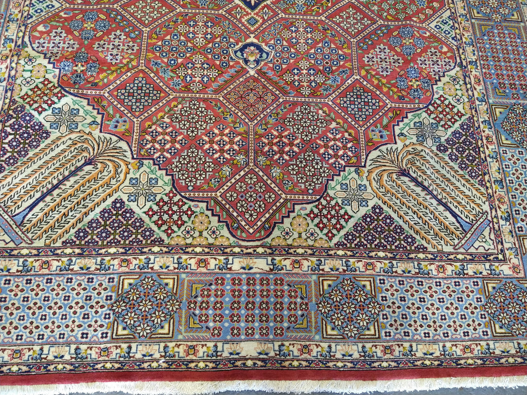 7 x 10 Fine Weave Persian Tabriz Rug CORAL 400 KPSI #5349