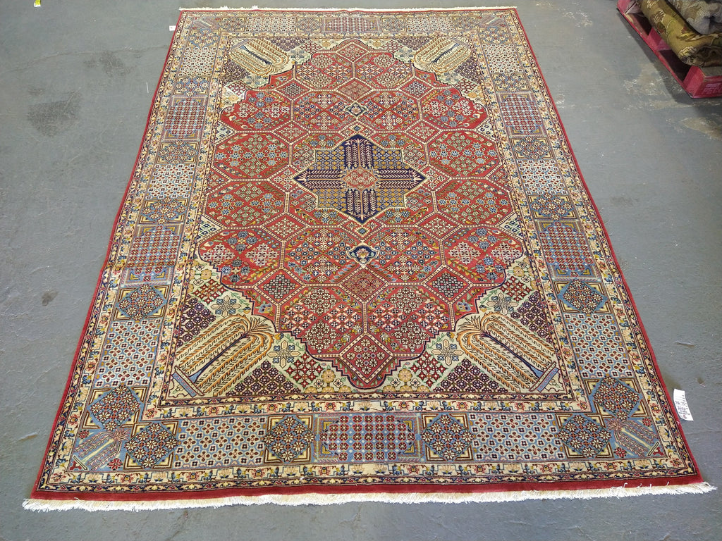 7 x 10 Fine Weave Persian Tabriz Rug CORAL 400 KPSI #5349