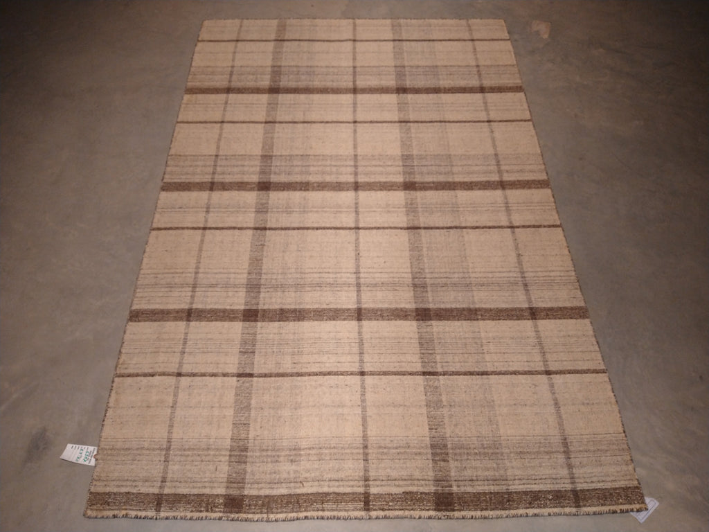 5 x 8 CLEARANCE SALE Modern Flat weave Kilim double sided Rug Natural Wool #5357