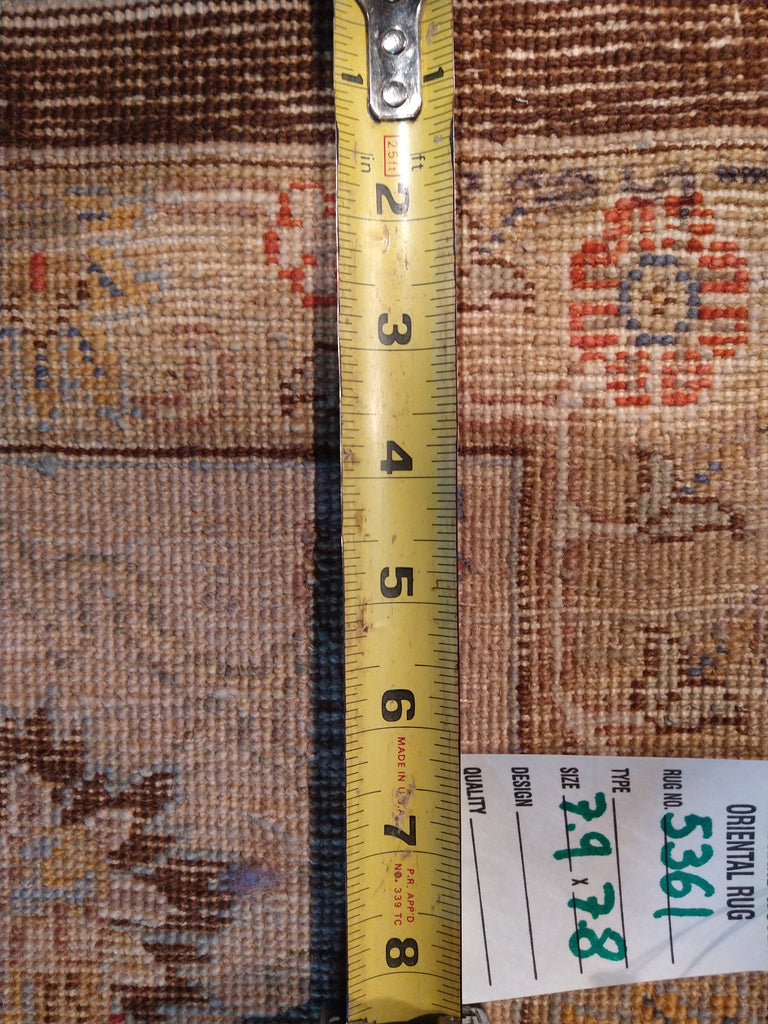 8 x 8 SQUARE CHOCOLATE BROWN BURGUNDY Chobi Zigler Rug #5361