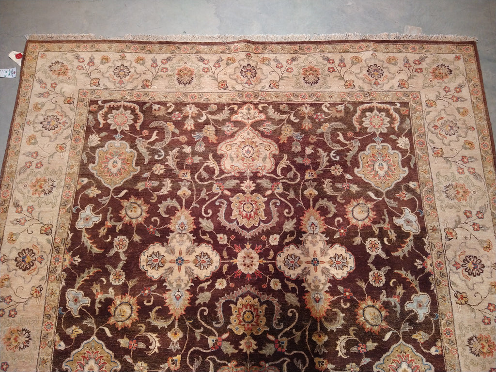 8 x 8 SQUARE CHOCOLATE BROWN BURGUNDY Chobi Zigler Rug #5361