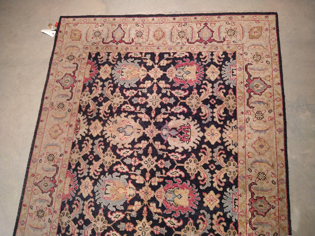 5.6 x 8.7 Black Chobi Rug Hand-knotted #5365