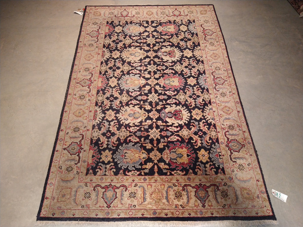 5.6 x 8.7 Black Chobi Rug Hand-knotted #5365