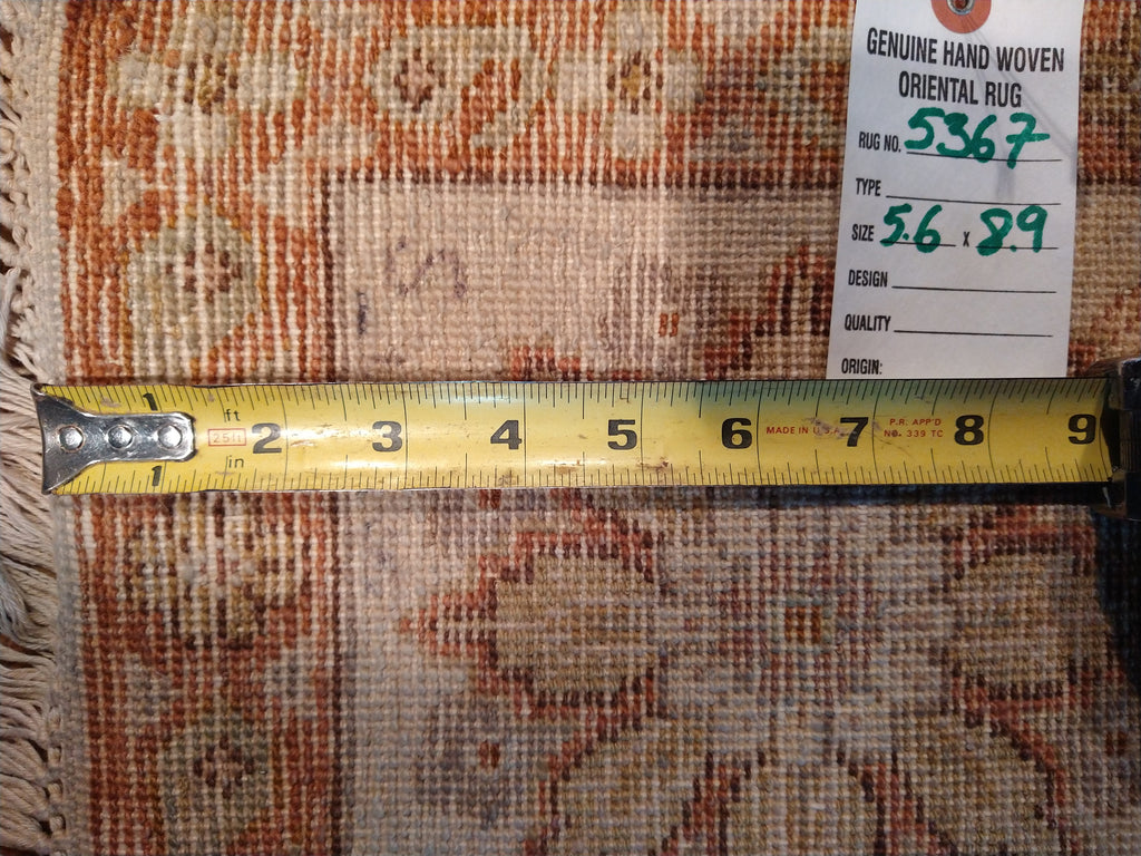 5 x 9 Oushak Chobi Zigler Rug Warm soft CORAL #5367