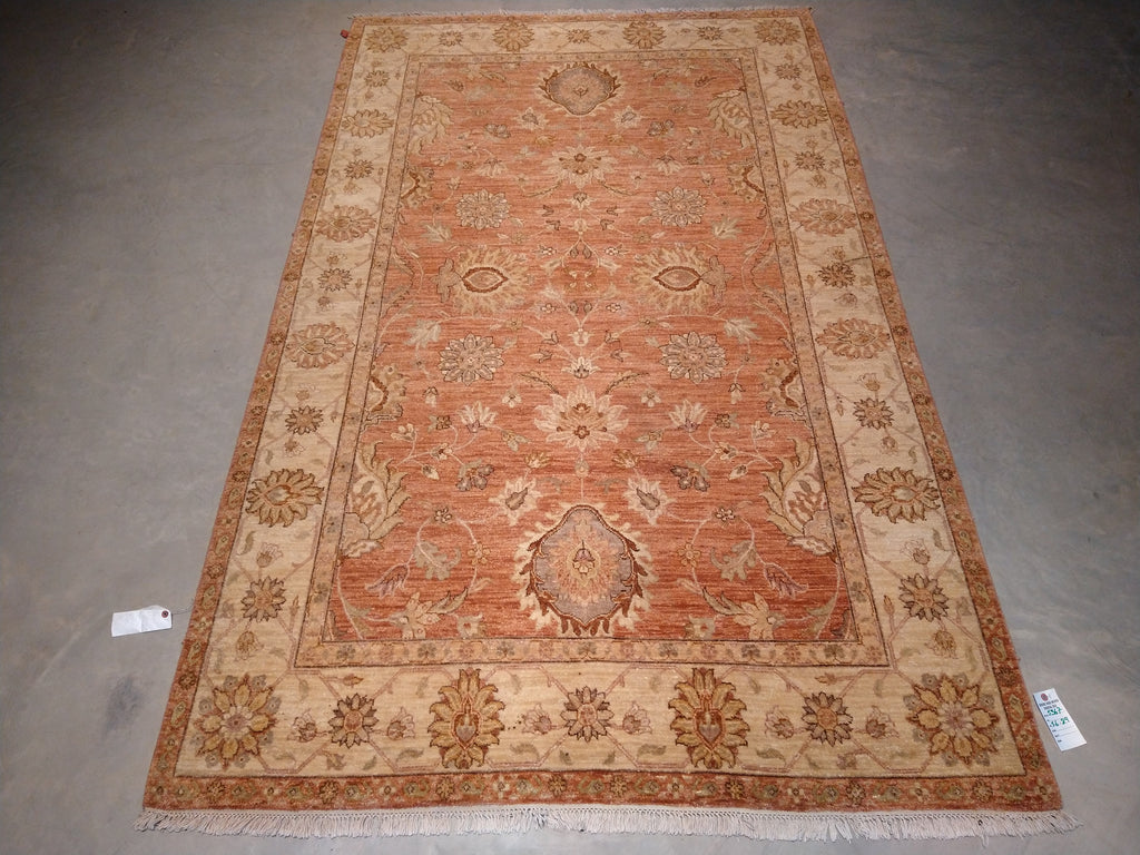 5 x 9 Oushak Chobi Zigler Rug Warm soft CORAL #5367
