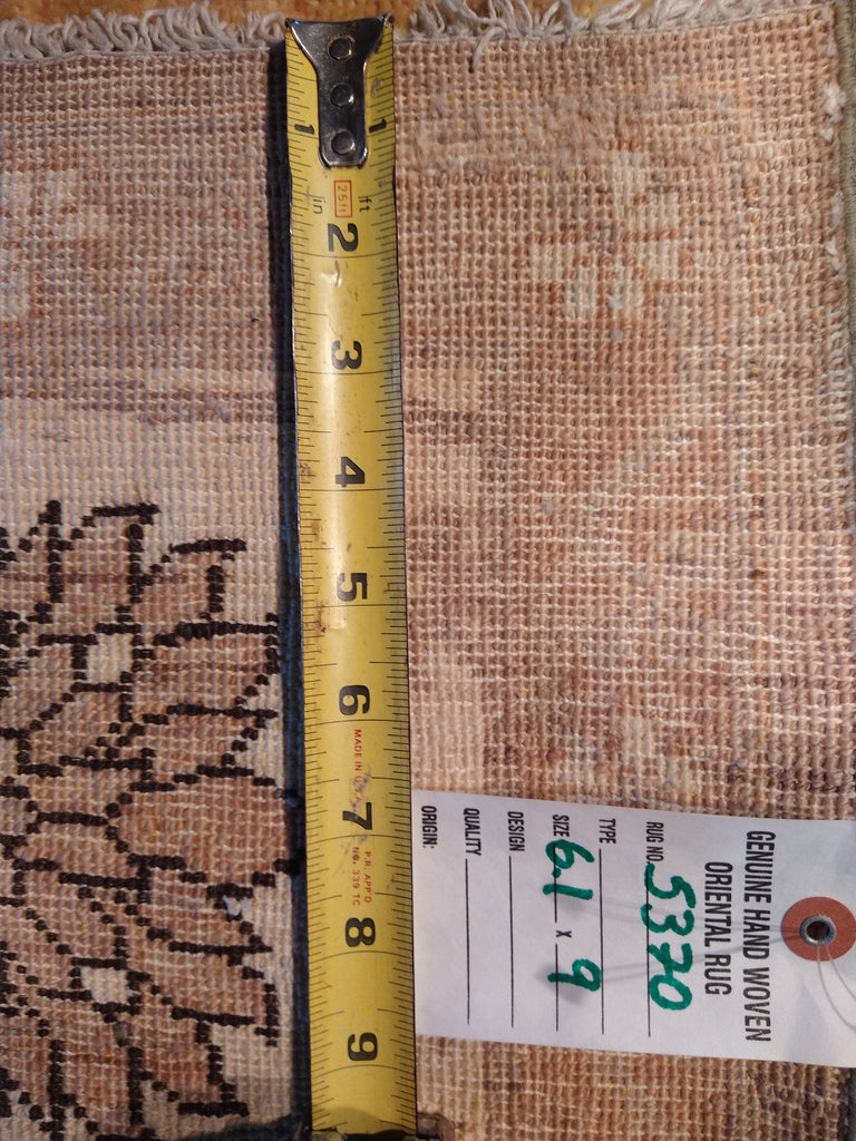 6 x 9 New Handmade rug Transitional Neutral Decorative #5370