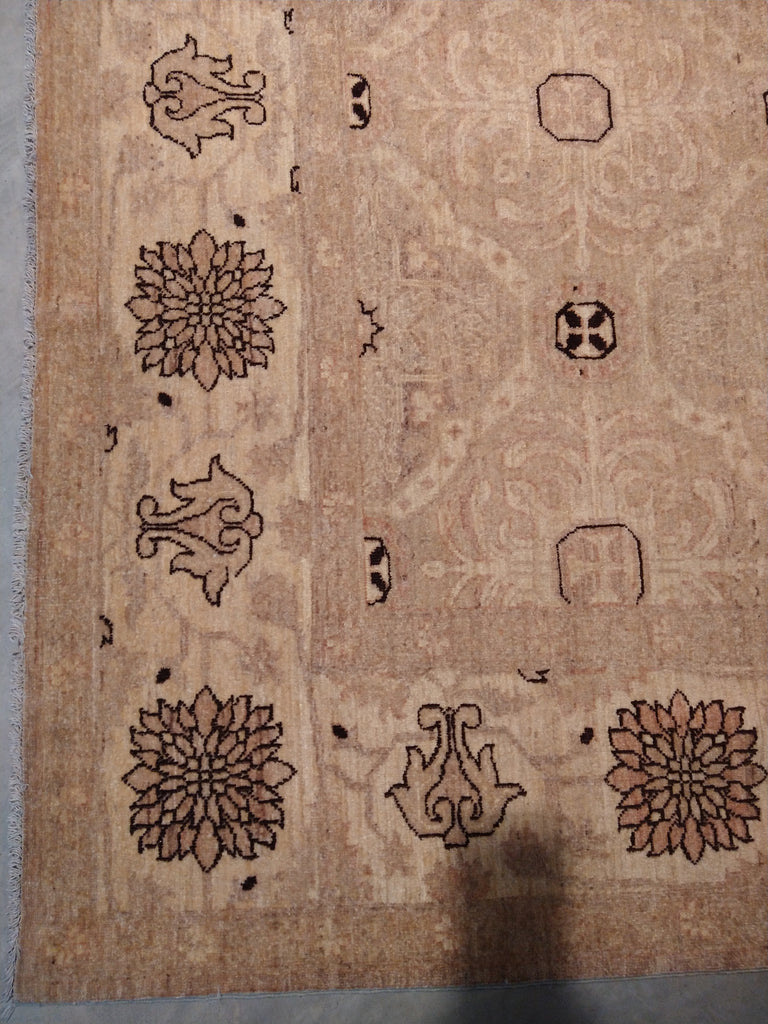 6 x 9 New Handmade rug Transitional Neutral Decorative #5370