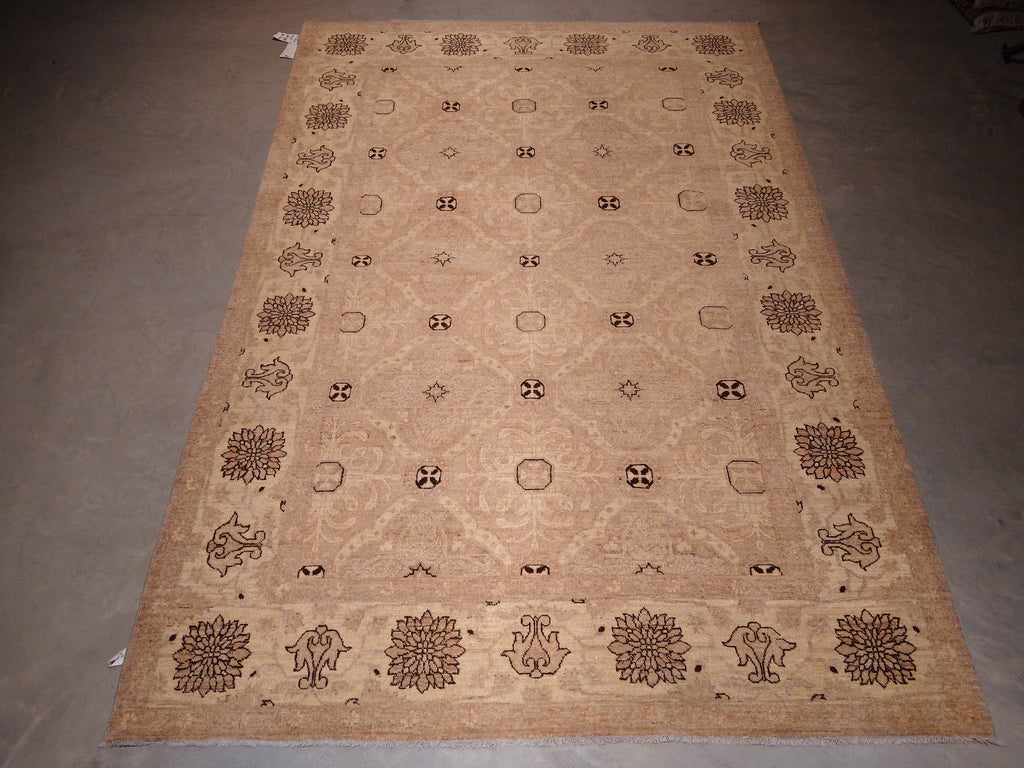 6 x 9 New Handmade rug Transitional Neutral Decorative #5370