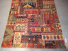 Load image into Gallery viewer, 7 x 11 Patch work Rug Natural Wool Multi colors #5372