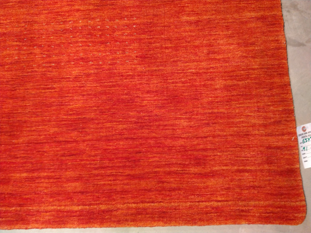 9.1 x 12.1 SALE Contemporary Red Handmade Wool Rug F-5373