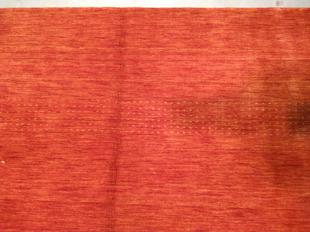 9.1 x 12.1 SALE Contemporary Red Handmade Wool Rug F-5373