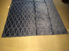Load image into Gallery viewer, 9.3 x 11.11 Modern BLUE Rug bamboo Silk Raised Pile F-5374