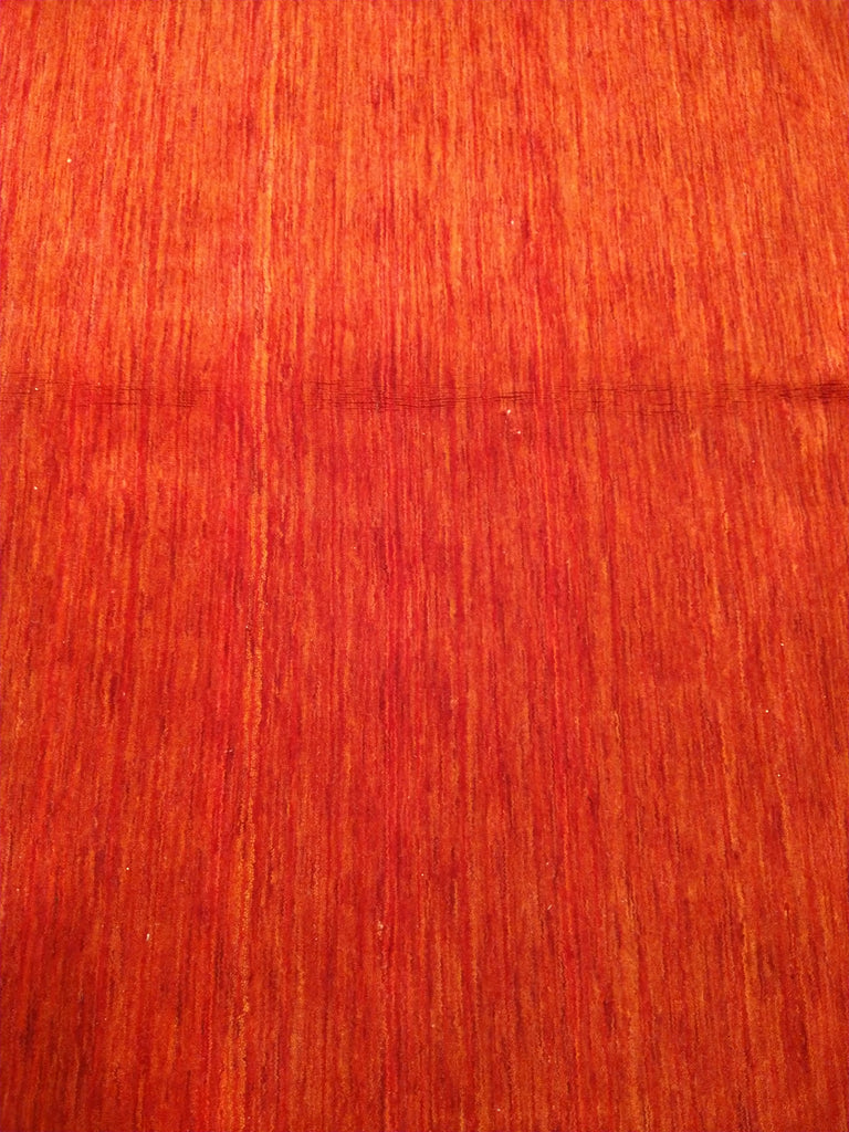 9.3 x 12.2 CONTEMPORARY HANDMADE SOFT WOOL RUG SOLID CORAL RED F-5380