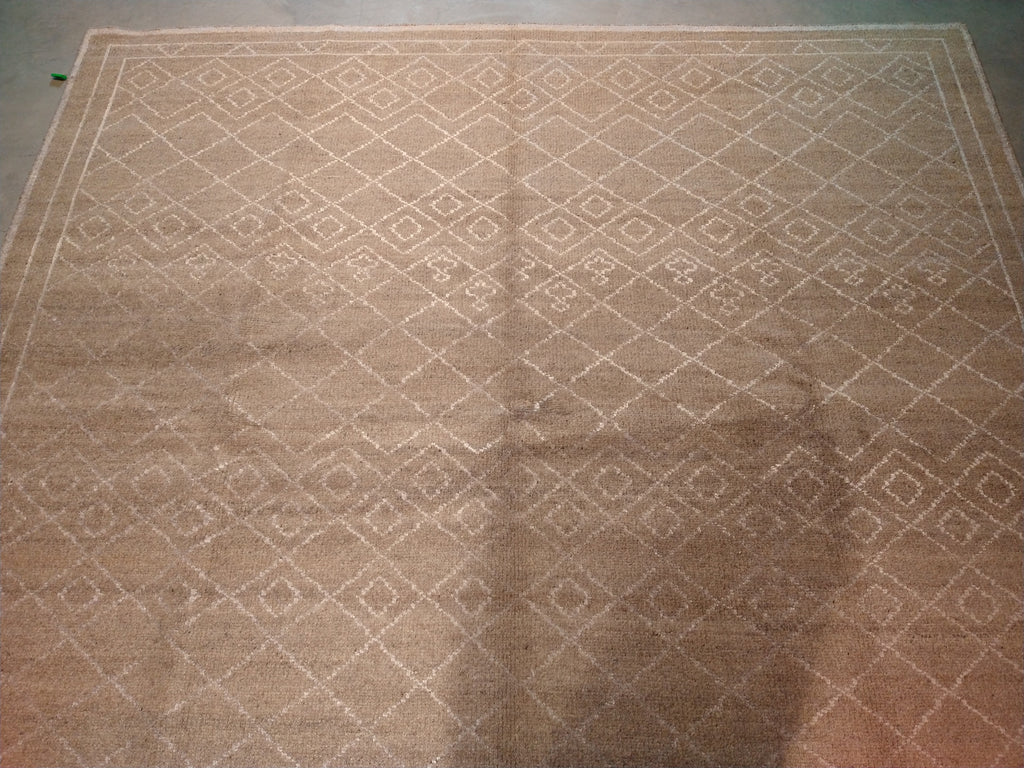 8.3 x 11.7 Modern Caramel Beige Handmade Rug 29179