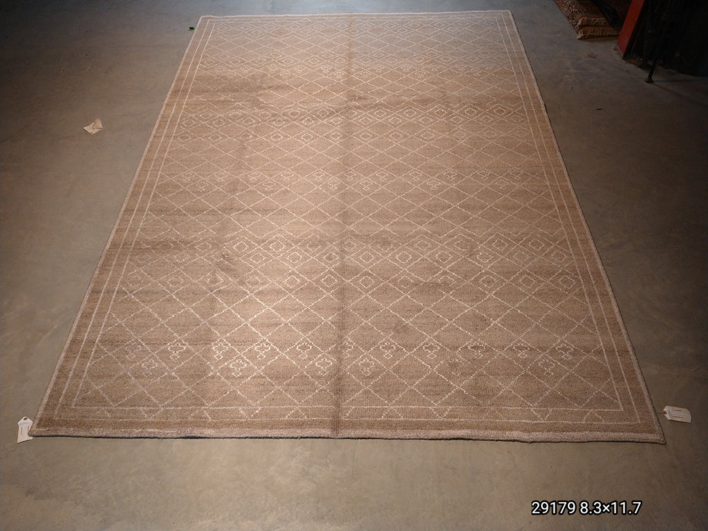 8.3 x 11.7 Modern Caramel Beige Handmade Rug 29179