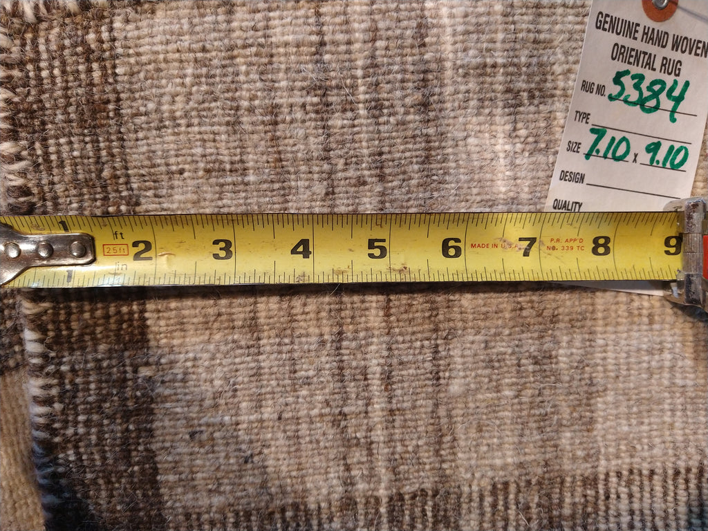 7.10 x 9.10 Flat weave Hand-knotted Carpet Double Sided natural Wool Kilim Carpet F-5384