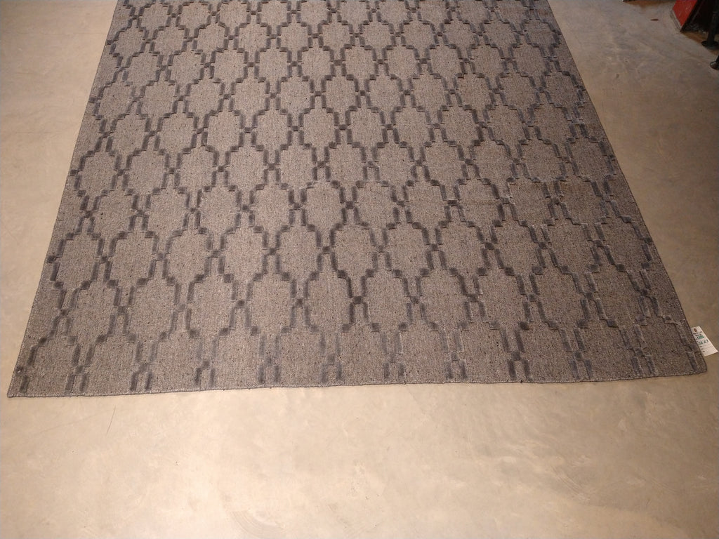 7.10 x 10.3 Raised Pile Wool Contemporary Handmade Rug F-5386