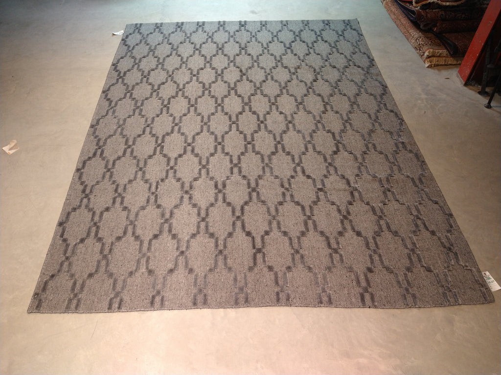 7.10 x 10.3 Raised Pile Wool Contemporary Handmade Rug F-5386