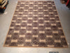 Load image into Gallery viewer, 8 x 10 Beige Brown Black Modern Handmade Wool Rug #5407