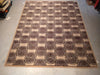 Load image into Gallery viewer, 8 x 10 Beige Brown Black Modern Handmade Wool Rug #5407