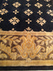 Load image into Gallery viewer, 8&#39; x 10&#39; Contemporary Handmade Tibbet Wool Rug BLACK &amp; Gold #5411