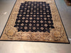 Load image into Gallery viewer, 8&#39; x 10&#39; Contemporary Handmade Tibbet Wool Rug BLACK &amp; Gold #5411