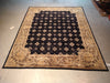 Load image into Gallery viewer, 8&#39; x 10&#39; Contemporary Handmade Tibbet Wool Rug BLACK &amp; Gold #5411