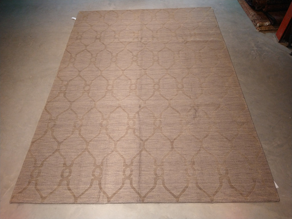 8 x 11 Khaki Color Contemporary Handtuftted Contemporary Rug #5442