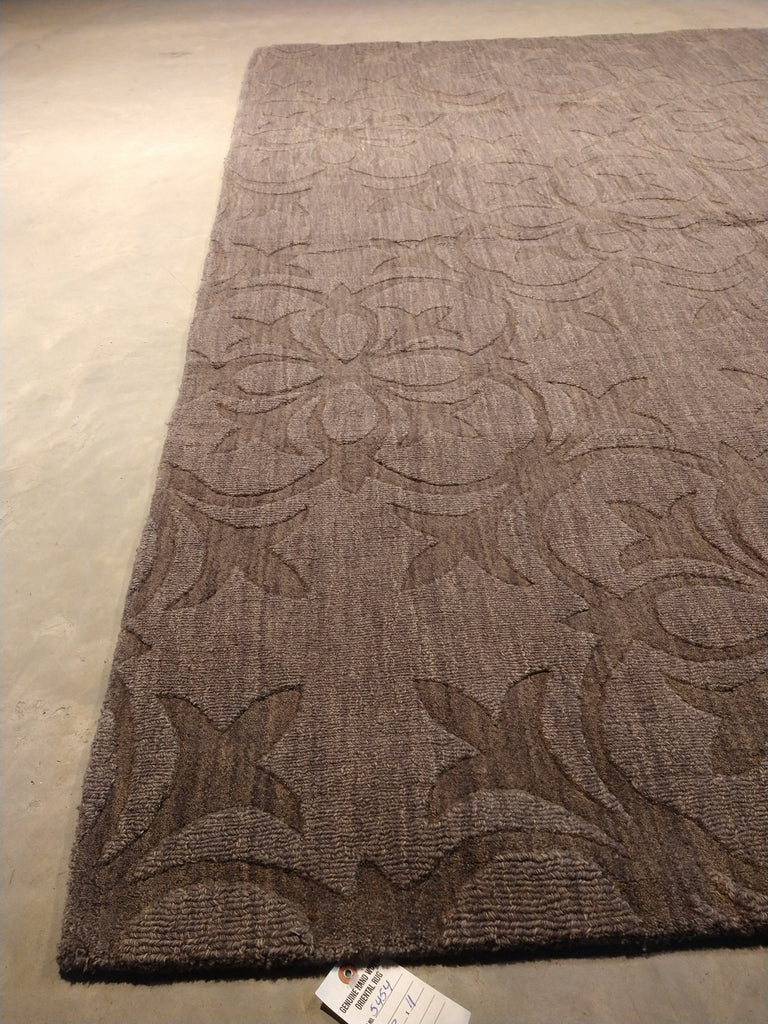 8 x 11 Modern Khaki Brown Rug- Neutral Contemporary Carpet #5454