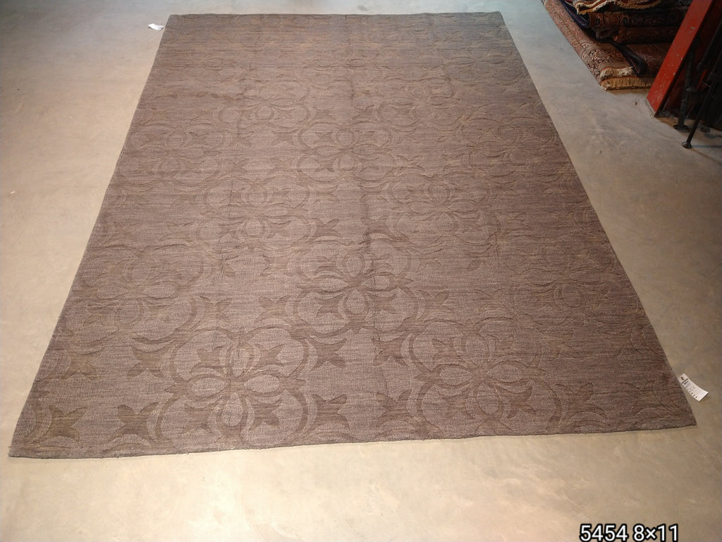 8 x 11 Modern Khaki Brown Rug- Neutral Contemporary Carpet #5454