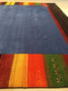 Load image into Gallery viewer, 8' x 10' QUALITY GABBEH RUG HANDMADE INDIA Contemporary  BLUE RAINBOW  #5468