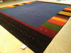 Load image into Gallery viewer, 8' x 10' QUALITY GABBEH RUG HANDMADE INDIA Contemporary  BLUE RAINBOW  #5468